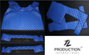Tunnelmatte, Fußmatten, Sitzsockel passend für Volvo FH4 blau luftgefedert